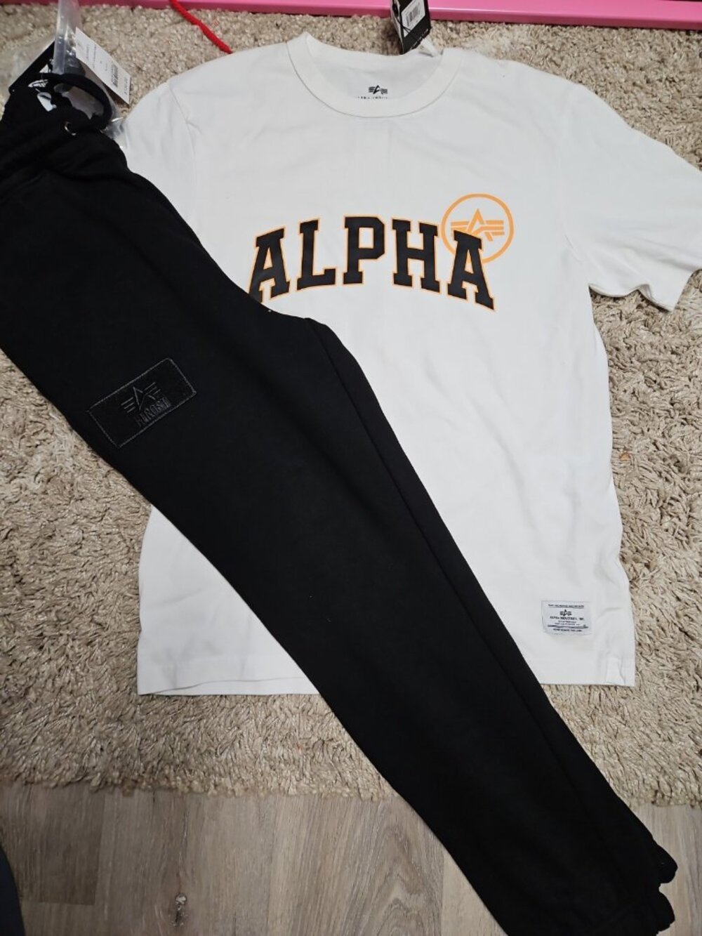 J-frost X Alpha Interchangeable Patch Pant And T-shirt Set Black&white Size M